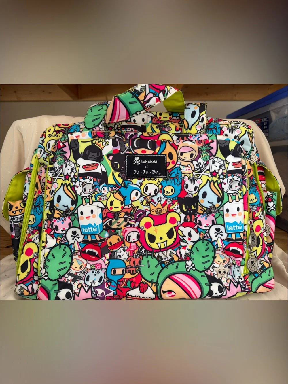 tokidoki Ju-Ju-Be Multicolor Cartoon Print Baby Bag